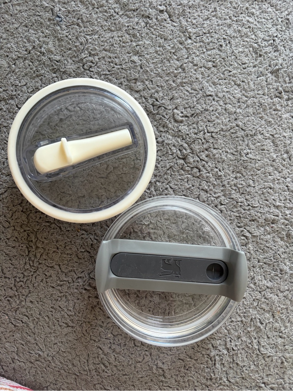 Gray and Cream Replacement Tumbler Lids - Universal Fit